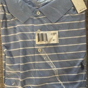 Polo by Ralph Lauren Sky Blue and White Striped Polo